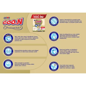 Goon Premium Soft Maxi 4 Numara Külot Bebek Bezi 350 Adet