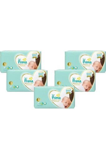 Prima Premium Care 1 Numara Organik Göbek Oyuntulu Cırtlı Bebek Bezi 5x43 Adet