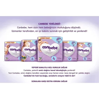 Canbebe XXL Süper Mini Fırsat Paketi 7 Numara Bantlı Bebek Bezi 40 Adet