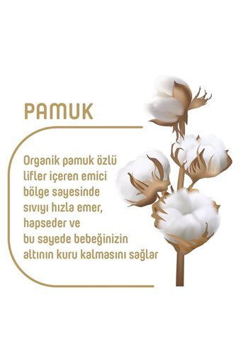 Pure Baby Organik 6 Numara Organik Cırtlı Bebek Bezi 128 Adet
