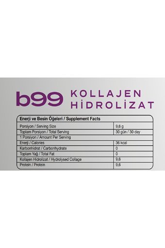 B99 Hidrolizat Toz Kolajen 330 gr