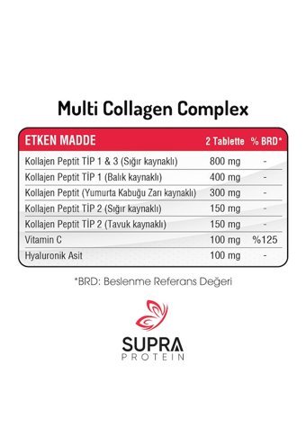 Supra Protein Multi Collagen Complex Tablet Kolajen 60 Tablet