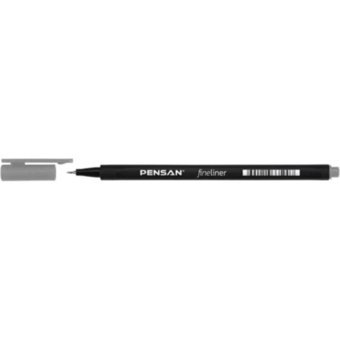 Pensan Fineliner 0.4 mm Keçe Uçlu Kalem Gri