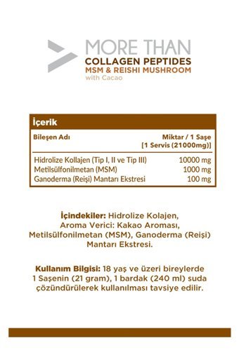 More Than Collegen Peptıdes Saşe Kolajen 30 Saşe