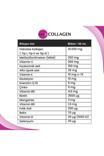 More Collagen Shots Sıvı Kolajen 15x50 ml