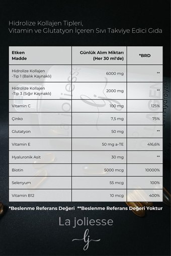 La Joliesse Balık Sıvı Kolajen 30x30 ml
