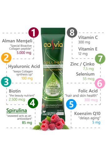 Cosvıa Collagen Hidrolize Peptid Saşe Kolajen 3x30x10000 mg