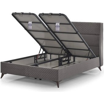 Armis Bio Balance 150 x 200 cm Başlıksız Çift Kişilik Sandıklı Baza Füme