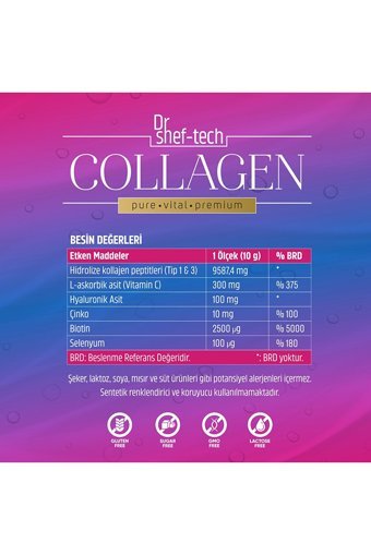 Dr Sheftech Hyaluronic Acid Toz Kolajen 300 gr