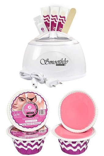 Smoothly 1+1 Boncuk Ağda Makinesi + 4xKatı Ağda + Karınca Yağı + 3xTemizleme Mendiili + Spatula