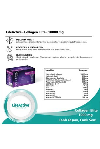 Lifeactive Elite Hidrolize Collagen Sıvı Kolajen 30x40 ml
