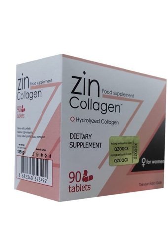 Zin Collagen Tablet Kolajen 90 Tablet