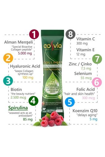 Cosvıa Collagen Hidrolize Peptid Saşe Kolajen 30x10000 mg