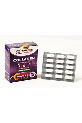 Golden California Balık,tavuk,sığır Kolojeni Tablet Kolajen 60 Tablet