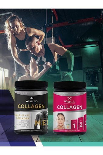 Wiselab Beauty Collagen Powder Toz Kolajen 300 gr + Men Collagen 300 gr