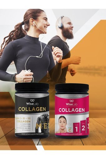 Wiselab Beauty Collagen Powder Toz Kolajen 300 gr + Men Collagen 300 gr