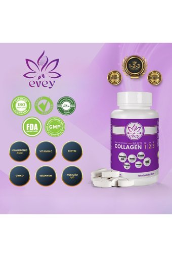 Evey Collagen COLLAGEN Evey Multi Tablet Kolajen 60 Tablet