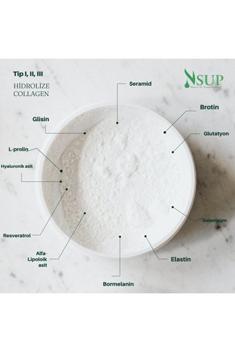 Nsup Bromelain Elastin Seramid Toz Kolajen 300 gr