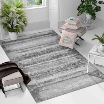 Kaymaz Taban Yıkanabilir Halı – Mutfak, Salon, Yatak Odası Için Modern Dijital Baskı Halı - 140 x 140 cm - Çok Renkli