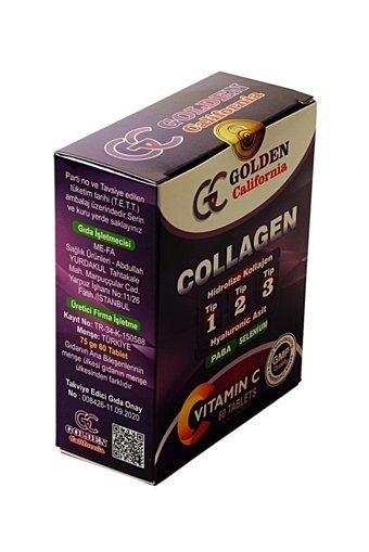 Golden California C Vitamini-Hyaluronic Acid Tablet Kolajen 120 Tablet