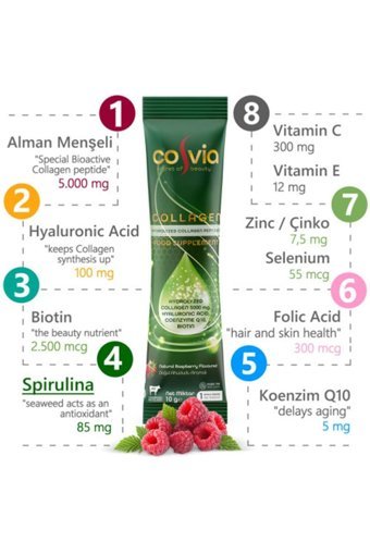 Cosvıa Collagen Hidrolize Peptid Saşe Kolajen 2x30x10000 mg