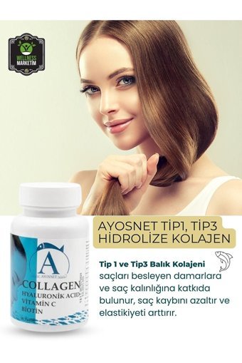 Ayosnet Tip 1-Tip 3 Tablet Kolajen 30x1700 mg