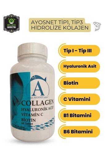 Ayosnet Tip 1-Tip 3 Tablet Kolajen 30x1700 mg