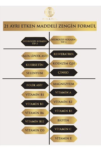 Herbes Üçlü Etki (Collagen-Antioksidan-Multivitamin) Selenyum Resveratrol Tablet Kolajen 360 Tablet