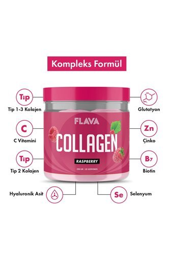 Flava Ahududu Toz Kolajen 2x250 gr