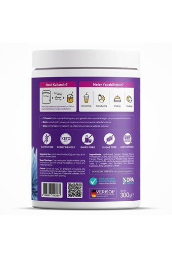 Biomet Type I-II-III Collagen Toz Kolajen 300 gr