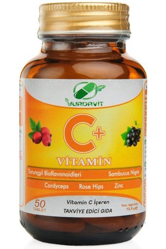 Yurdavit Zinc Gluconate Çinko Glukonat Tablet Kolajen 50x1000 mg