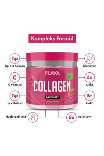 Flava Ahududu Toz Kolajen 250 gr