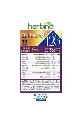 Herbina Kivi Aromalı Toz Kolajen 330 gr
