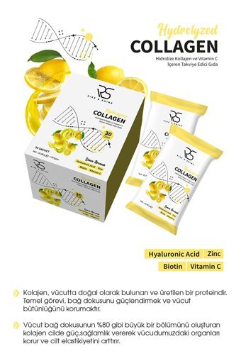 Rise & Shine Collagen Limon Aromalı Saşe Kolajen 30 Saşe