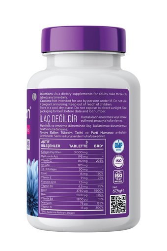 Ynk Aktar Wecollagen Tablet Kolajen 45x3000 mg