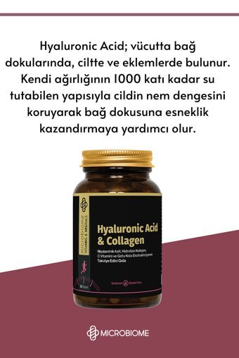 Microbiome Hyaluronıc Acid Tablet Kolajen 30 Tablet