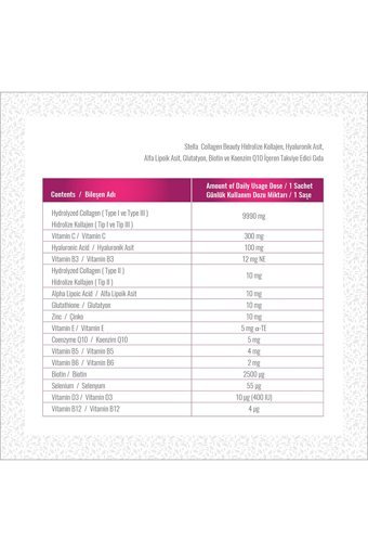 Stella Collagen Collagen Beauty Saşe Kolajen 7 Saşe