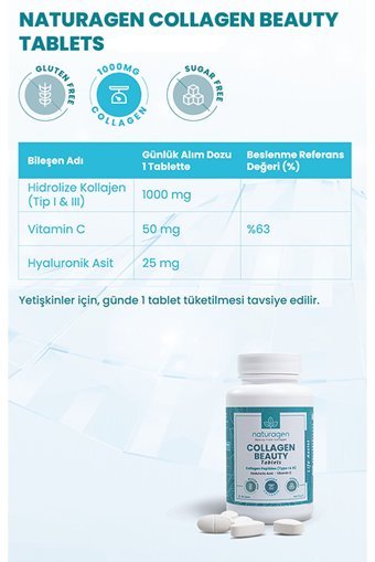 Naturagen Collagen Beauty Tablet Kolajen 2x30 Tablet
