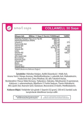 Smartcaps Collawell Saşe Kolajen 30 Saşe