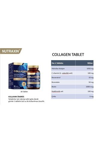 Nutraxin Beauty Gold Collagen Tablet Kolajen 3x30 Tablet