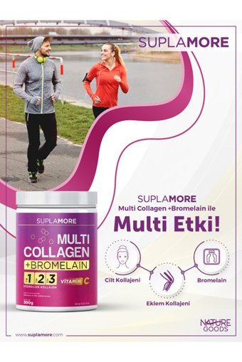 Suplamore Multi Collagen-Bromelain Toz Kolajen 300 gr