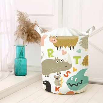 Lina Home Dijital Baskılı Çok Amaçlı Sepet Model 01489 - Beyaz - Sarı - 30x50cm