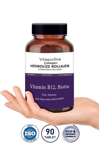 Vitapurline Biotin Hidrolize Collagen Tablet Kolajen 90x3000 mg