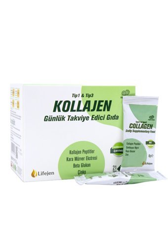 Lifejen Kara mürver, Beta Glukan, Çinko Saşe Kolajen 21 Saşe