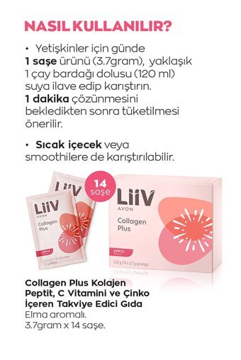 Avon Collagen Plus Tablet Kolajen 14x3700 mg
