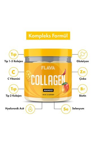 Flava Mango Toz Kolajen 250 gr