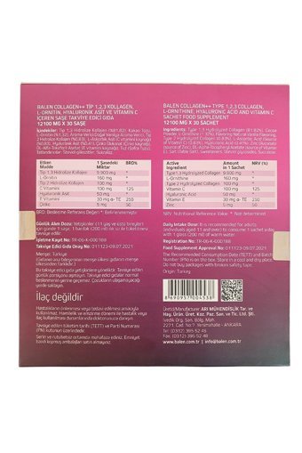 Balen C Vitamini-Hyaluronic Acid Saşe Kolajen 3x30x12100 mg