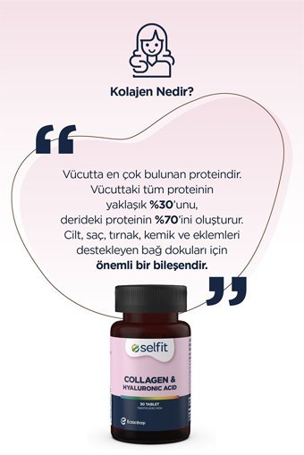 Selfit Hyaluronic Acid Tablet Kolajen 30 Tablet