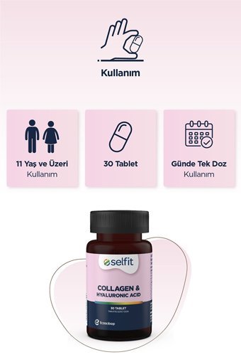 Selfit Hyaluronic Acid Tablet Kolajen 30 Tablet