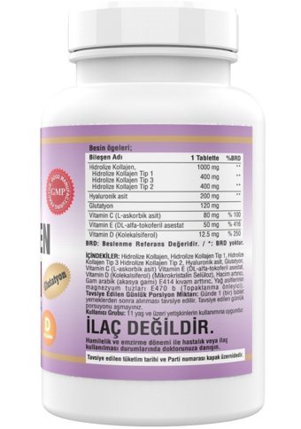 Ncs Hidrolize Collagen Tablet Kolajen 3x180 Tablet
